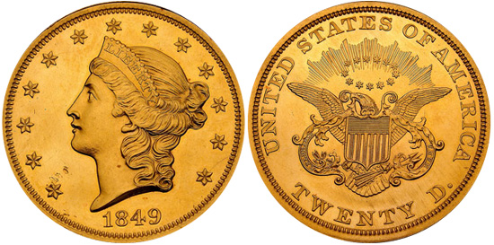 1849 Liberty Double Eagle