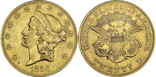 1856-O Liberty Double Eagle